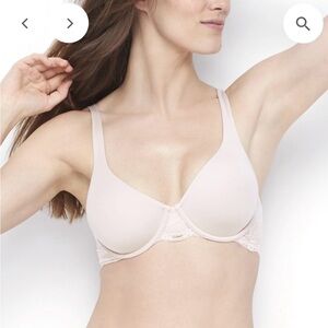 BeMe New York Rough&Tumble Lace Unlined Demi Bra Set of 2 Beige&Magenta 36D NWT